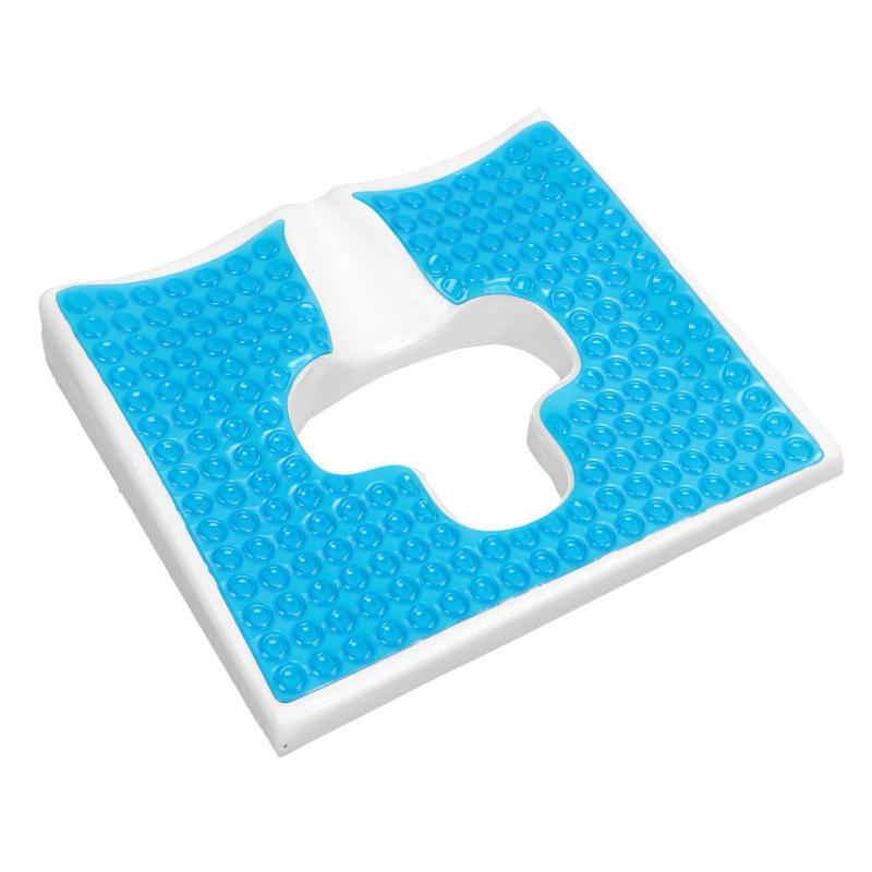 Description Picture 3 of itemGel Anti Bedsore Cushion Breathe Freely Fiber Material T Shaped Opening Triangular Slope Design Breathable Chair Pad Car