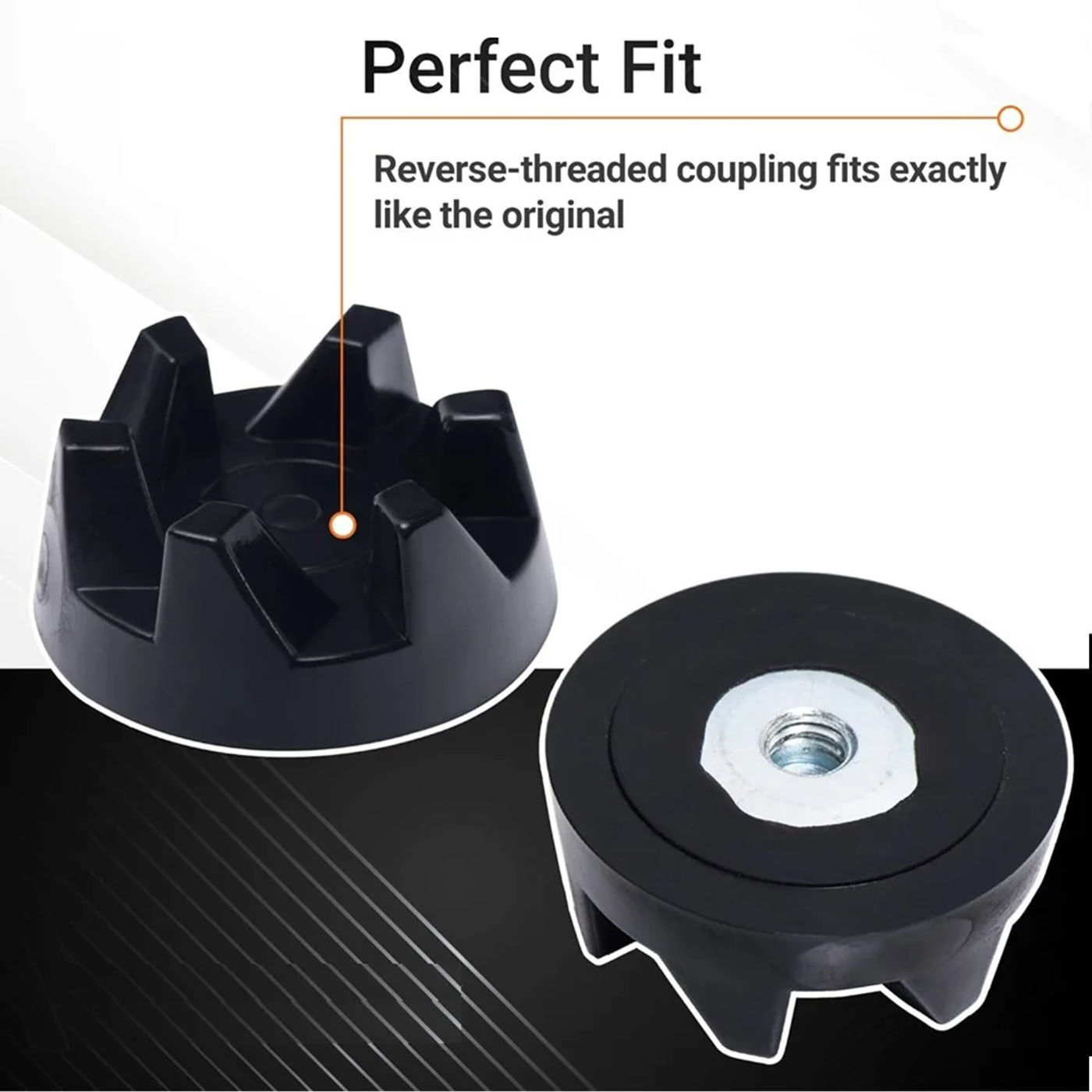 Description Picture 4 of item2PCS 9704230 Blender Drive Coupling For KitchenAid KSB5WH KSB5 KSB3 Blenders WP9704230VP WP9704230 AP6013694