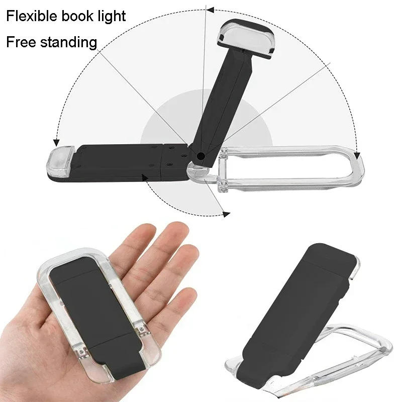 Description Picture 5 of itemLED USB Rechargeable Book Reading Light Brightness Adjustable Eye Protection Clip Book Light Portable Bookmark Read Light