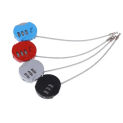 3 Dial Digit Password Combination Padlock Suitcase Luggage Metal Code Lock Mini Coded Keyed Anti-Theft Locks 4*4cm