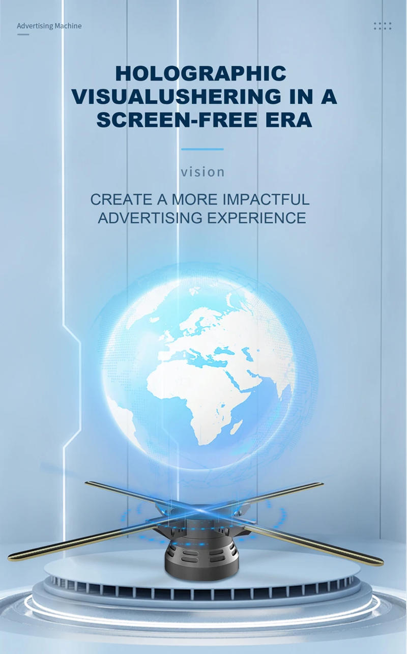 Description Picture 2 of item65cm 3D Fan Hologram Projector Wifi Led 3D Display Advertising logo Light Remote Advertise Display Light Logo Lamp