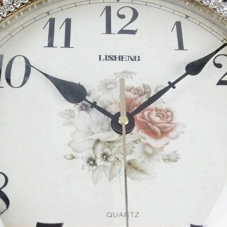 Description Picture 6 of itemDouble-sided Wall Clocks Vintage Art Decoration Clocks Living Room Elegant Clock Silent Luxury Wall Watch Aesthetic Decorations