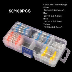 Waterproof Insulated Butt Splices Wires Connector Terminals Block Mini 50/100/300PCS Solder Seal