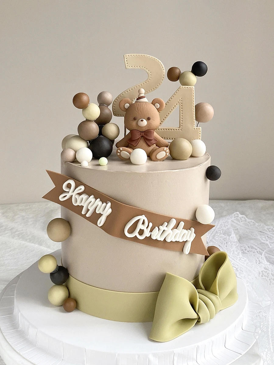 Description Picture 2 of item10pcs Colorful Ball Shaped Cake Toppers DIY Cake Decoration for Wedding Birthday Party Dessert Cupcake Props Baking Supplies