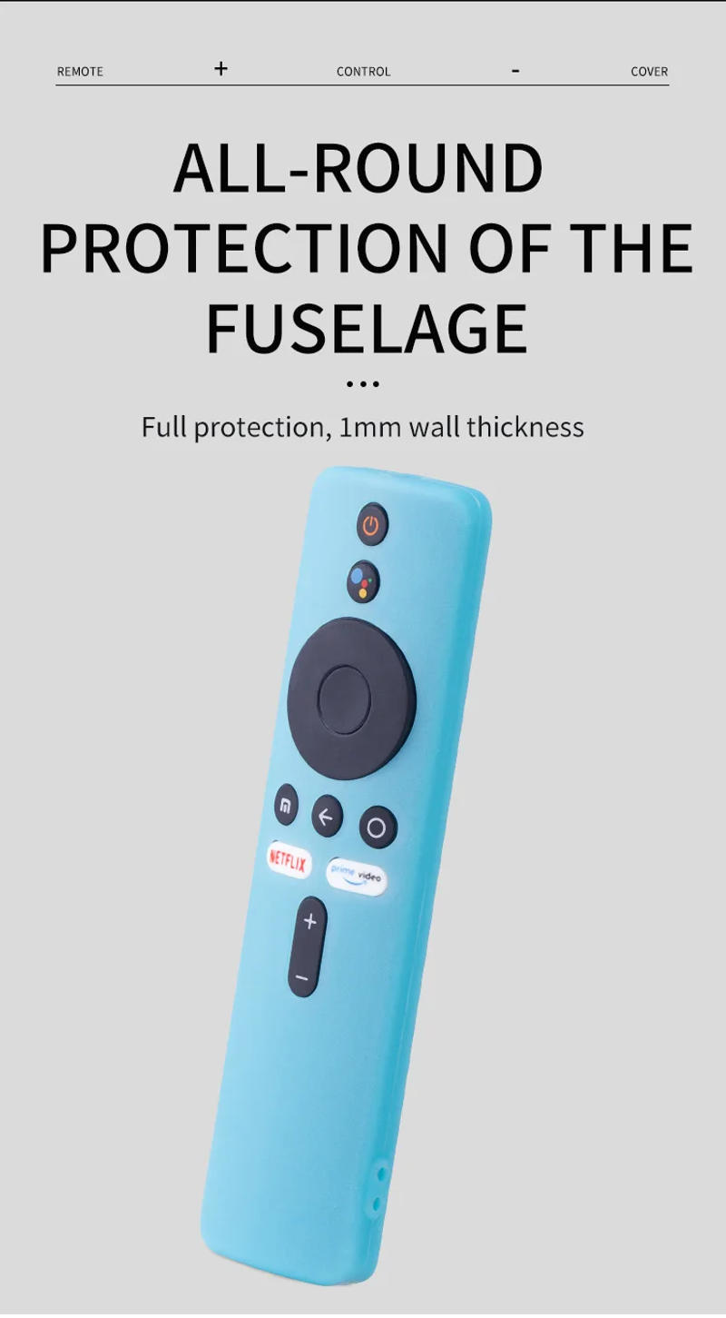 Description Picture 4 of item1pc Covers for Xiaomi Mi TV Box S Wifi Remote Control Case Silicone Shockproof Protector for Mi TV Stick 1080P