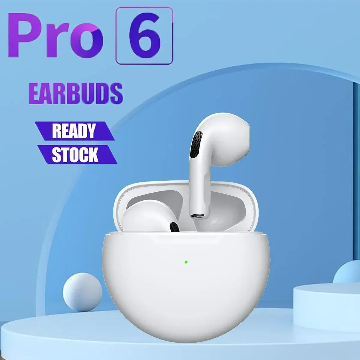 Description Picture 2 of itemAir Pro6 Bluetooth Headphones Tws Earphone Bluetooth Wireless Bluetooth Headset Pods EarPods Wireless Headphones Pro 6 Earbuds