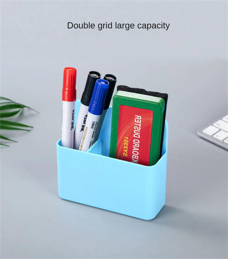 Description Picture 3 of itemPlastic Magnetic Pen Holder Erase Marker Storage Box Pencil Organizer for Home Office Whiteboard Fridge Refrigerator