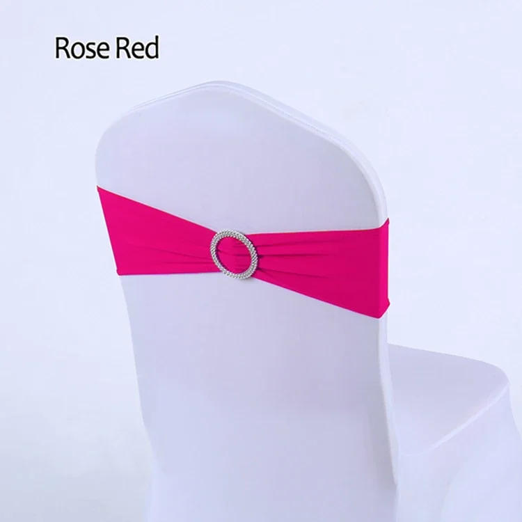Description Picture 6 of item10pcs/lot Wedding Decoration Chair Sash Stretch Lycra Spandex Chair Bands For Birthday Party Dinner Banquet Chair Covers Decor