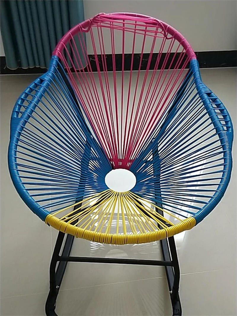 Description Picture 5 of itemRattan Living Room Homestay Chaise Lounge Simple Front Desk Cafe Casual Rocking Chairs Creative Dormitory Study Villa Recliner L