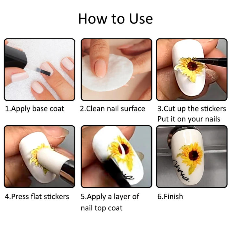 Description Picture 2 of item3D Nail Stickers Mermaid Tail Butterfly Adhesive Decals Antiquies Bamboo Design Decoration Slider Manicure Supplies PPSTZ-CS260