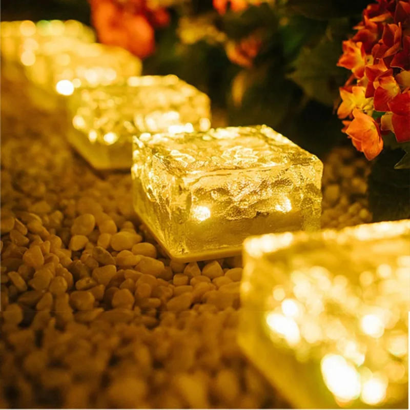 Description Picture 2 of itemSolar Glass Brick Light Solar Ice Cube LED Light Crystal Brick Stone Lamp Garden Courtyard Pathway Patio Pool Decorative Festive