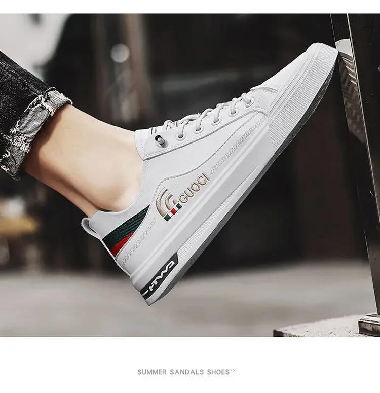 Description Picture 3 of itemClassic Little White Shoes Men's Trendy  Slip-on Casual Breathable Walking Outdoor Flat Shoes Board Shoes Sneakers