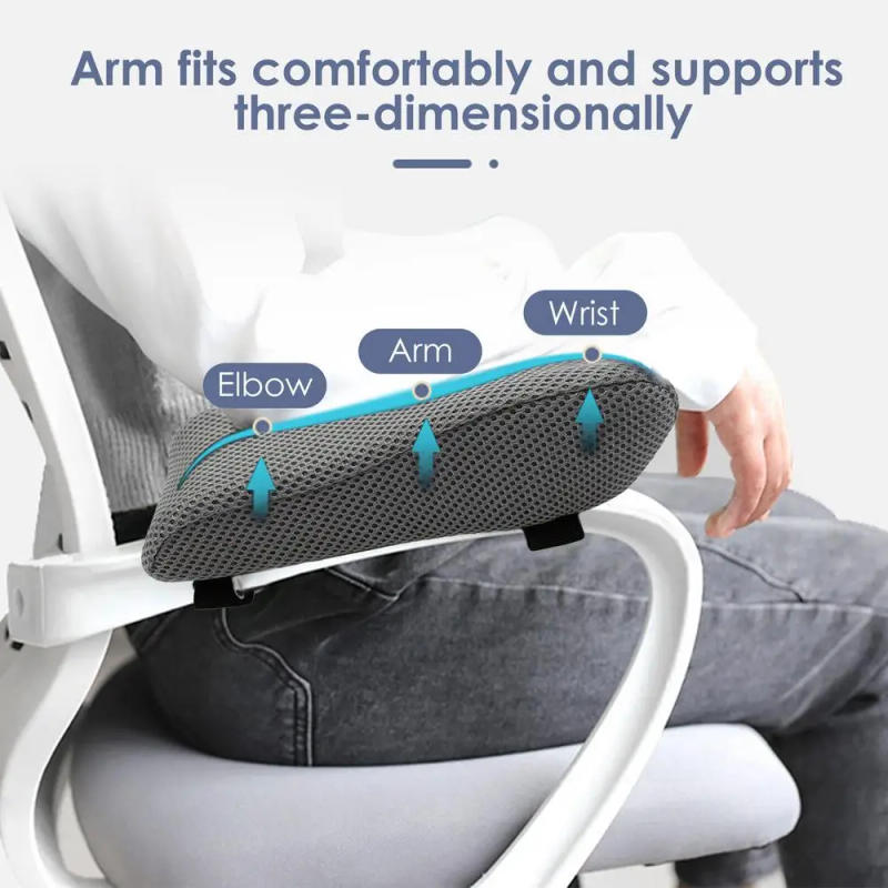 Description Picture 4 of item1Pc chair armrest pillow Armrest Cushion for Single Office Chair Wheelchair Armrest Cover Cushion Pad use for Elbow Comfort