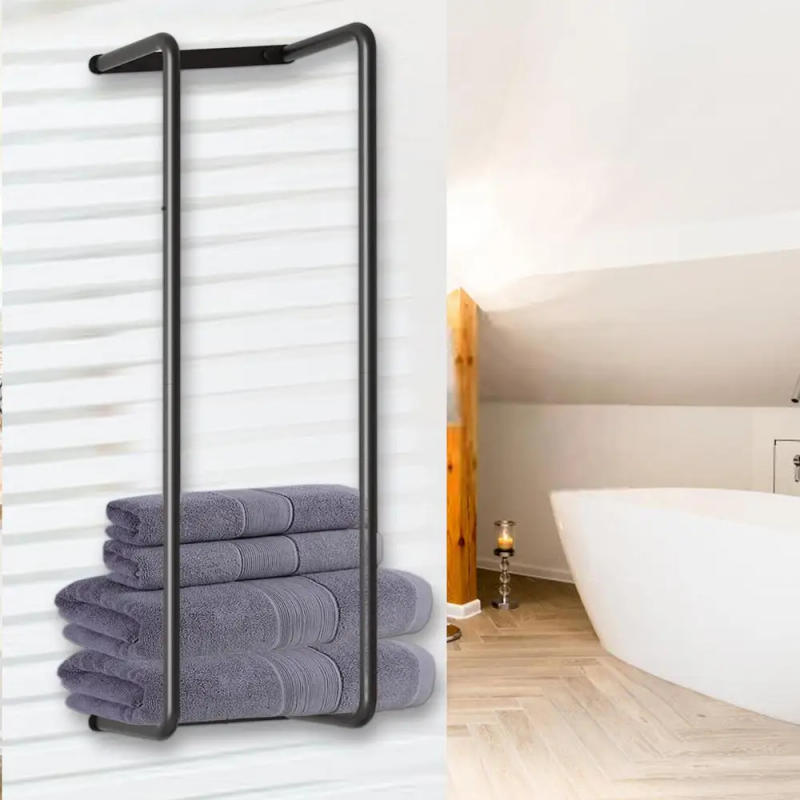 Description Picture 4 of itemBathroom Towel Holder Wall Mount Stainless Steel Towel Rack Adjustable Shower Room Towel Storage Shelf Bathroom Accessories