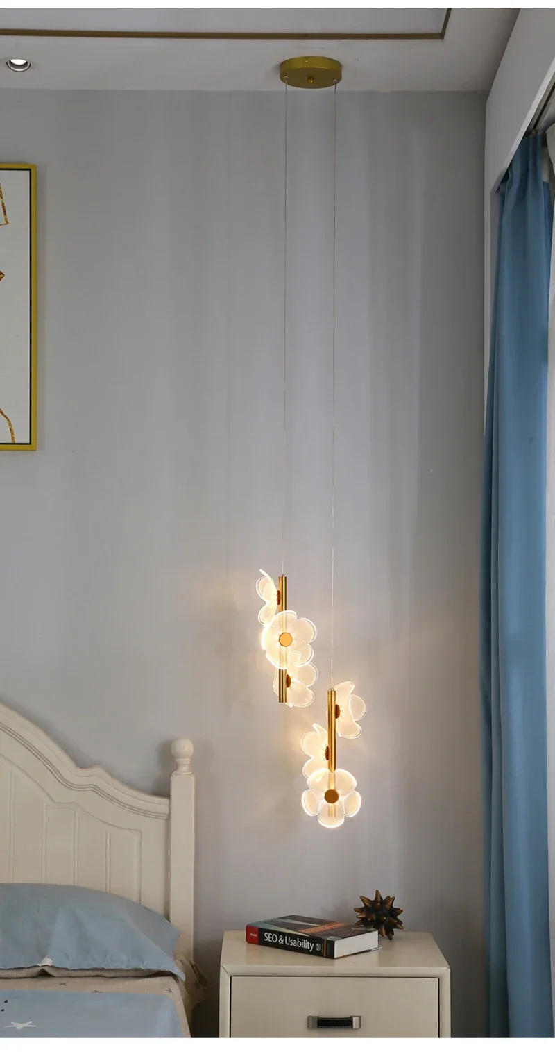 Description Picture 6 of itemLustre LED Pendant Light Fixture Nordic Hanging Lamps for Ceiling Bedside Bedroom Home Children's Room Decoration Pendant Lamp