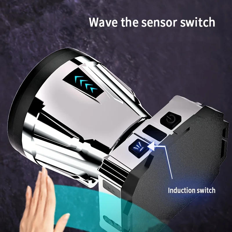 Description Picture 6 of item1pc Super Bright USB Charging Headlight, For Outdoor Lighting, Home Lighting, Camping, Hiking, Night Cycling, Fishing