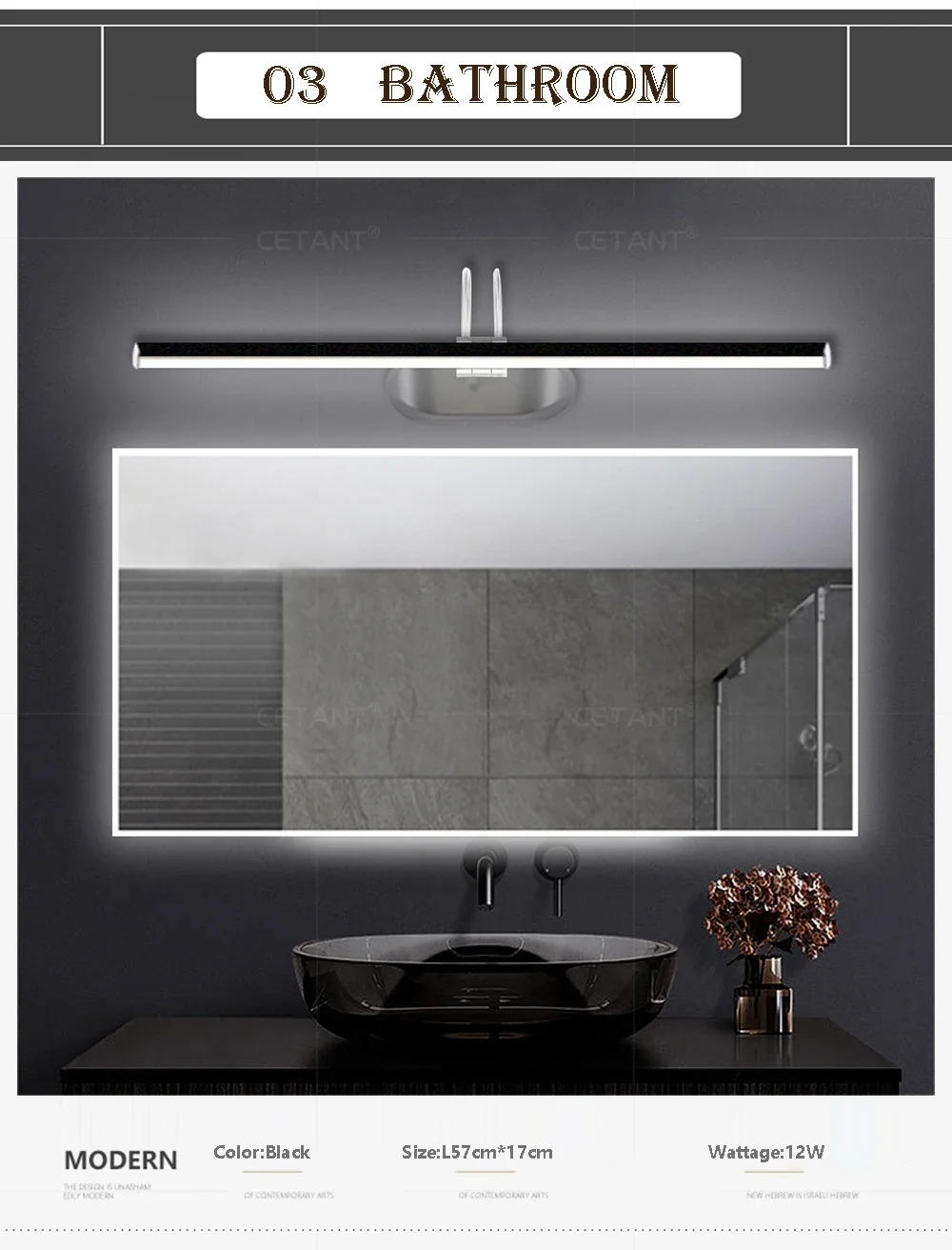 Description Picture 6 of itemNordic LED Wall Lamp Wood Home Interior Decoration Fill Lights For Bathroom Bedroom Study Room Cloakroom Makeup Lighting Sconces