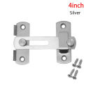 Fittings Holder Stainless Steel Silent Gate Buckle Screws Security Hasp Cabinet Catches Window Catch Lock Door Bolt