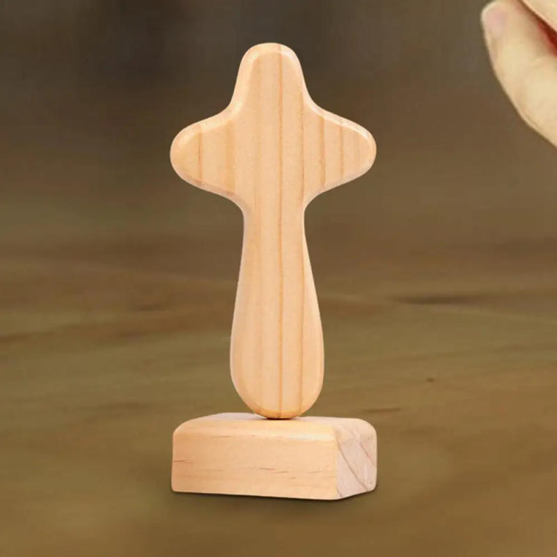 Description Picture 4 of itemWholesale Wooden Christian Statue Tabletop Crosses Sculpture Decoration With Magnetic Base Church Home Shelf Tabletop Ornaments