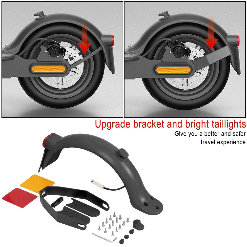 Description Picture 2 of itemRear Mudguard Brake Taillight Fender for Xiaomi M365 Electric Scooter Pro 2 Mi3 With Gap Cover Pad Parts Set Reinforced Holder