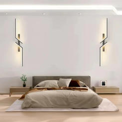 LED Wall Lamp Modern Minimalist Strip Wall Decor Lights Lighting For Bedroom Bedside Living Room TV Sofa Lobby Background Decor