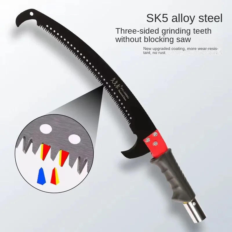 Description Picture 3 of itemDouble Hook Segmented Multi Section Extended Combination Pole Insulated High Branch Saw Garden Tool Thick Branch Pruning Saw