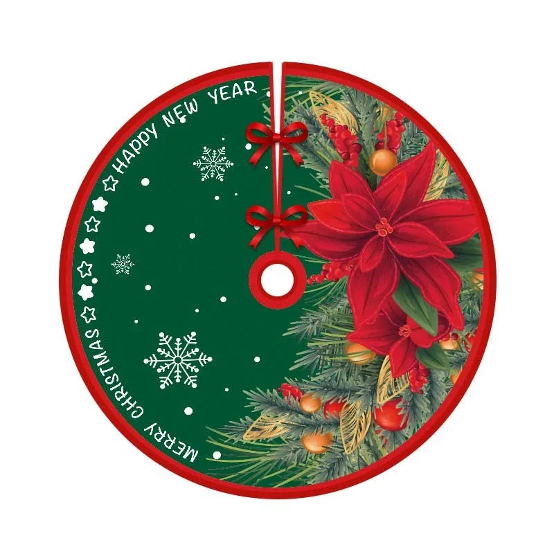 Description Picture 5 of item90cm Christmas Tree Skirt Xmas Wreath Santa Claus Elk Snowman Noel Tree Skirt Merry Christmas Decor Navidad Happy New Year 2025