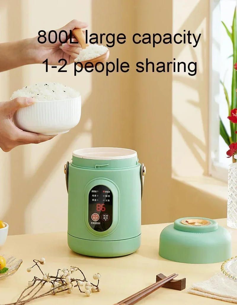 Description Picture 4 of itemElectric Kettle Rice Cooker Lunch Box Portable Mini Soup Stew Slow Cooking Pot Porridge Food Steamer Noodles Pasta Heater Hotpot
