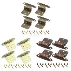 4Pcs Self Closing Cabinet Hinges Semi Concealed Kitchen Cabinet Hinges for Flush Mount Kitchen Cabinet Door Enduring