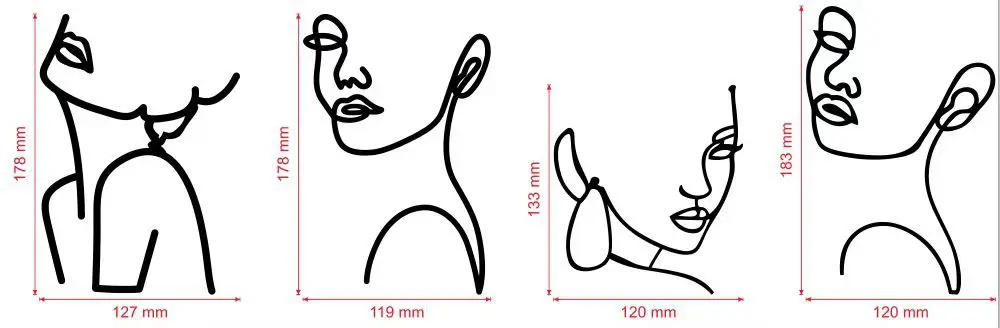 Description Picture 4 of itemAcrylic Minimalist Art Lady Face Cake Topper Girl Happy Birthday Cake Decoration Wedding Cake Toppers Decor Party Supplies