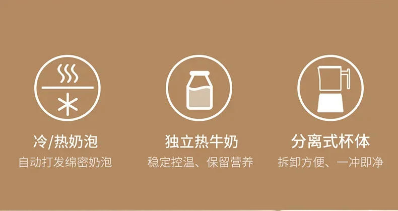 Description Picture 5 of itemThought Milk Frother Multi-Functional Frother Household Small Electric Automatic Milk Frother Steam Pitcher Hot and Cold Doubles