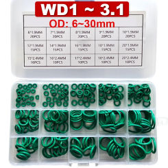 CS 1mm~3.1mm FKM Fluorine Oxygen O-ring Sealing Ring Oil-resistant High-temperature Corrosion Fluororubber Seals Complete Set