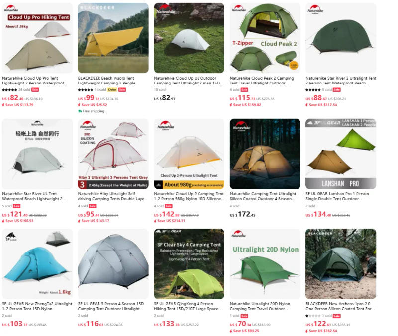 Description Picture 6 of itemNaturehike Light Campaign Tent Hiking Ultralight Tunnel Mobi Camping Shade Shelter Beach Trips beach foldable gazebo