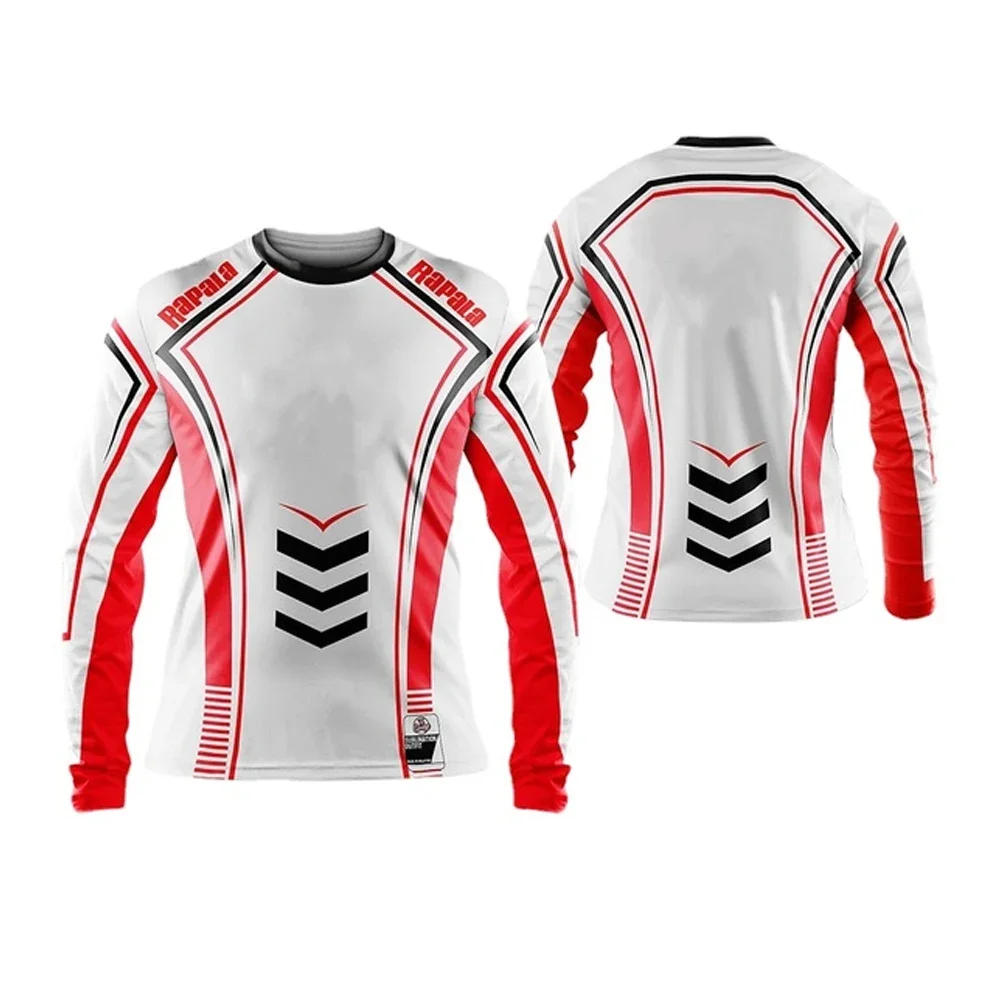 Description Picture 3 of itemOutdoor round neck men Unisex Fishing Jerseys Long Sleeve Uv Protection Mountain Bike Quick Drying MTB Cycling Jersey