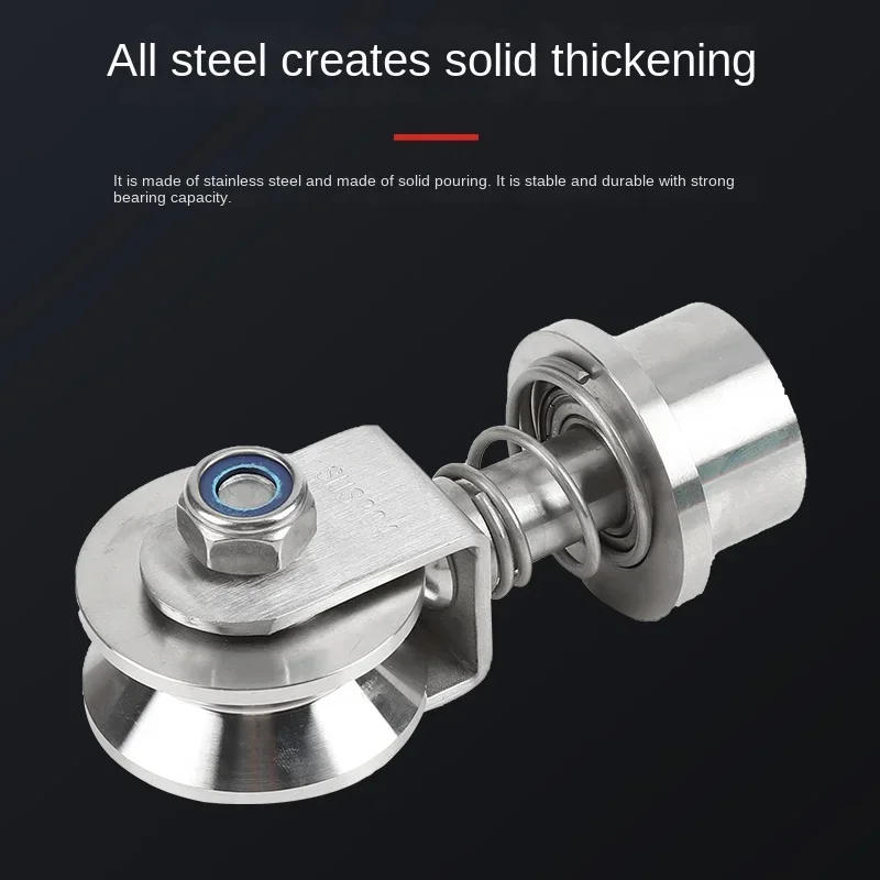 Description Picture 2 of itembearing universal pulley U/ V/H-shaped groove wheel angle steel 360 degree guide rail with spring casters