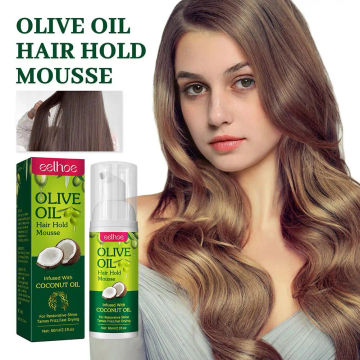 Olive Oil Hair Styling Mousse Natural Ingredient Curly Styling Irritability Modelling Hair Durable Roll Anti Moisturizing K0E3