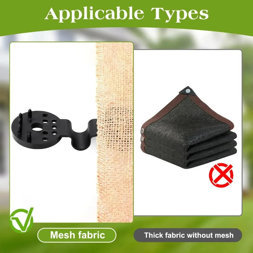 Description Picture 5 of item10-100pcs Sun Shade Cloth Clip Shade Fabric Clamps Grommets for Net Mesh Cover Sunblock Fabric in Garden Backyard Greenhou Tools
