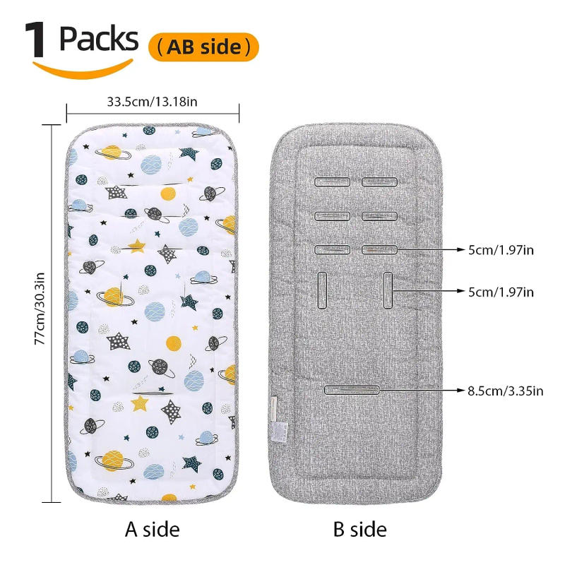 Description Picture 2 of itemStroller Seat Liner for Baby Pushchair Car Cart Chair Mat Child Trolley Mattress Diaper Pad Infant Stroller Cushion Accessories