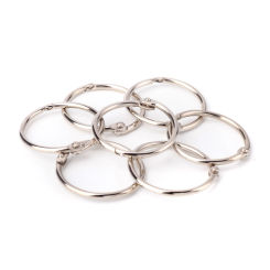 10/50pcs Loose-leaf Book DIY Ring Binder Albums Opening O Ring Locking Keychain Office Binding Supplies Craft Parts Supplies