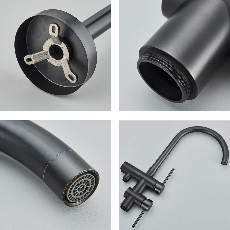 Description Picture 5 of itemHownifety Black Bathroom Floor Standing Bathtub Faucet Hot and Cold Type ABS Plastic Handheld Mixer Shower Systems Dual Handles