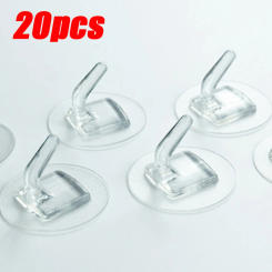 5/20pcs Transparent Self Adhesive Hooks Waterproof Door Wall Hangers Hooks Strong Heavy Load Rack Kitchen Bathroom Accessories