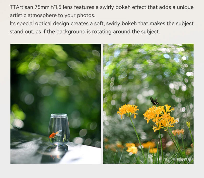 Description Picture 6 of itemTTArtisan 75mm F1.5 M42 Full Frame Large aperture Manual Focus Lens For Fuji Sony Canon Leica Nikon [Pre sale 12.13]