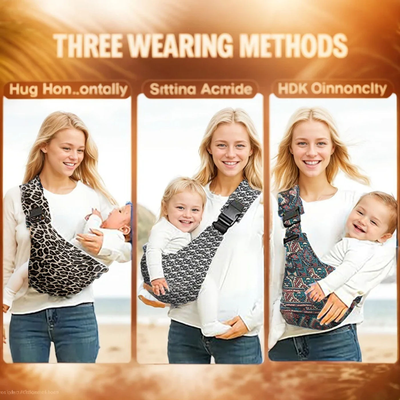 Description Picture 2 of itemPortable Baby Carrier Wrap Toddler Accessories Multifunctional Strap Infant Bag Adjustable Shoulder Baby Carriers Sling for Kids