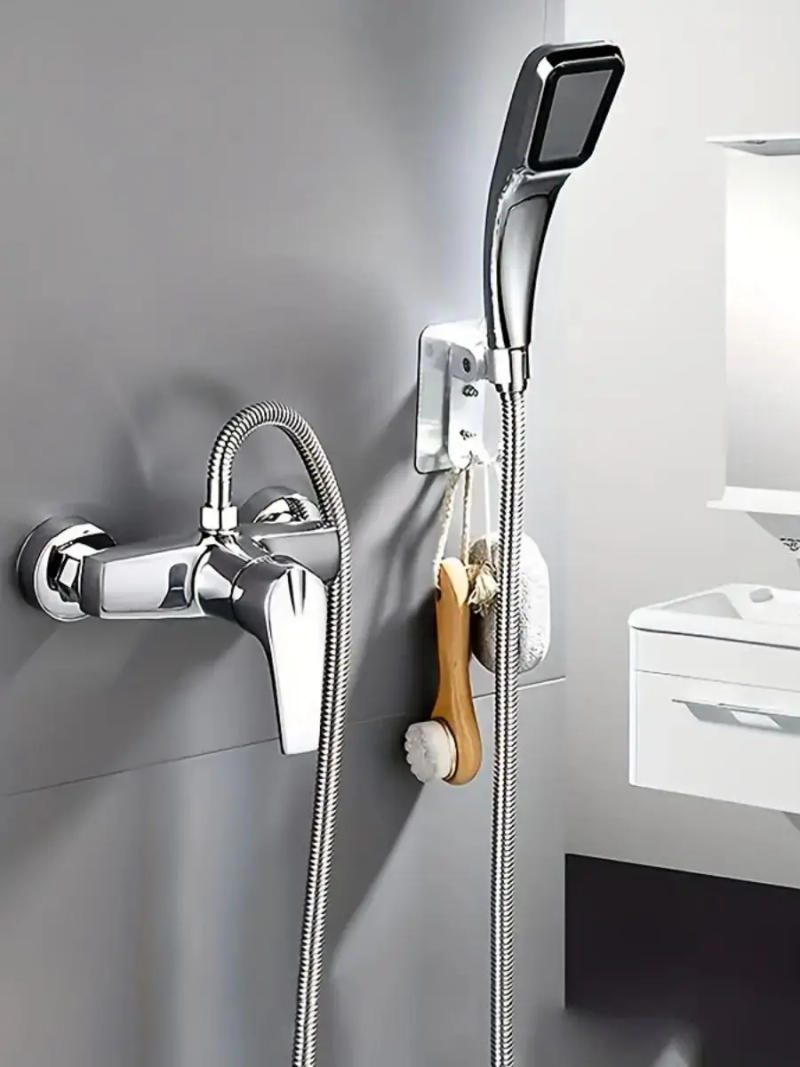 Description Picture 2 of itemBathroom Shower Faucet, Dual-Function Wall-Mounted Handheld Shower Head, Classic Style, Hot and Cold Mixing Valve, Upper Outlet, Simple Shower Faucet