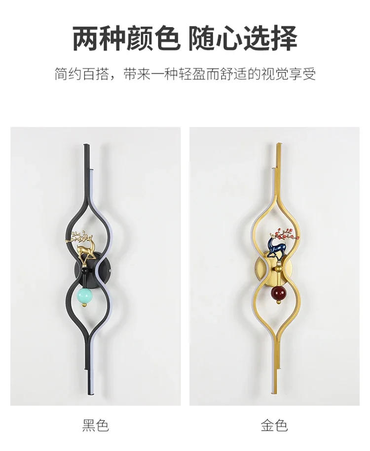 Description Picture 5 of itemLiving room background wall grille decorative light hotel corridor light luxury master bedroom bedside led wall light  luminaria