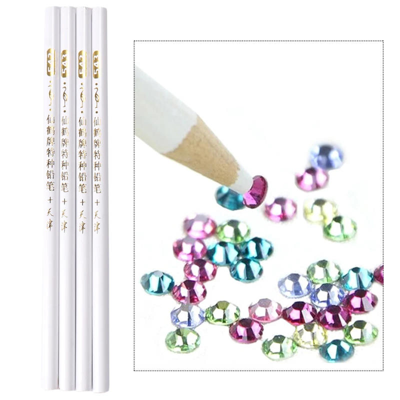 Description Picture 2 of item1/4/10pcs Nail Art Tools Rhinestones Gems Picking Crystal Wax Pencil Pen Picker Nail Art Decoration Dotting Tool Make Up KES190