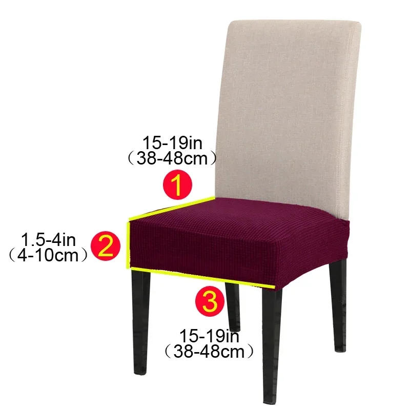 Description Picture 3 of itemUniversal Elastic Thick Seat Covers for Slipcovers for Dining Room Hotel Chair Protector Chair Cover Stretch Chair Case Pad