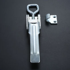 Iron Buckle Catch Lock Cabinet Boxes Spring Loaded Latch Toggle Hasp For Truck Trailer Body Clamp Lockable Hasp 160mm