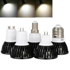 6W 8W 10W LED Spotlight E27 E14 GU10 MR16 GU5.3 Black LED Light Bulb Super Bright AC 85-265V LED Lamp for Home Office Deocr