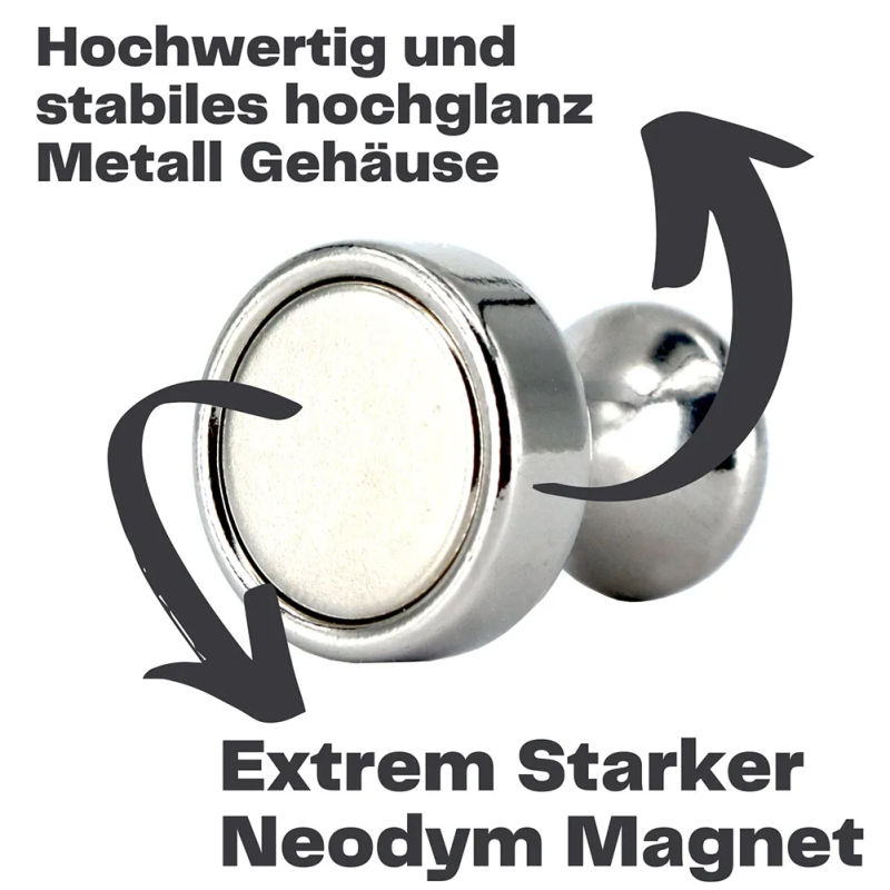 Description Picture 2 of item10/20x Magnetic Pins Neodymium Magnets Pin Board Magnet For Board Cone Magnets Super Strong Fridge Magnets For Home Storage Tool